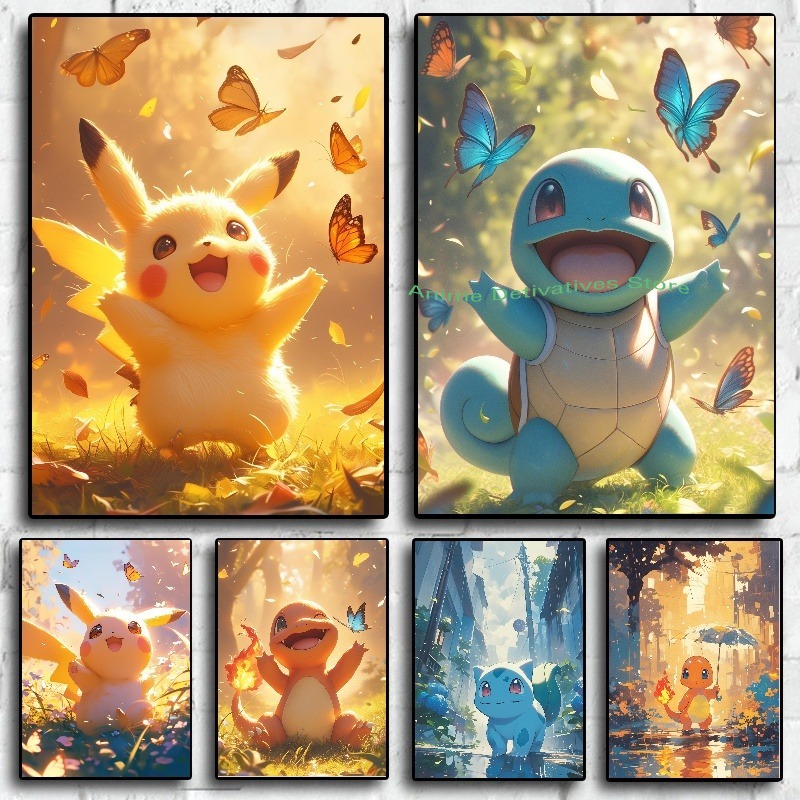Pokemon Binder Card - Anime figürleri Hd Charizard Bulbasaur Squirtle