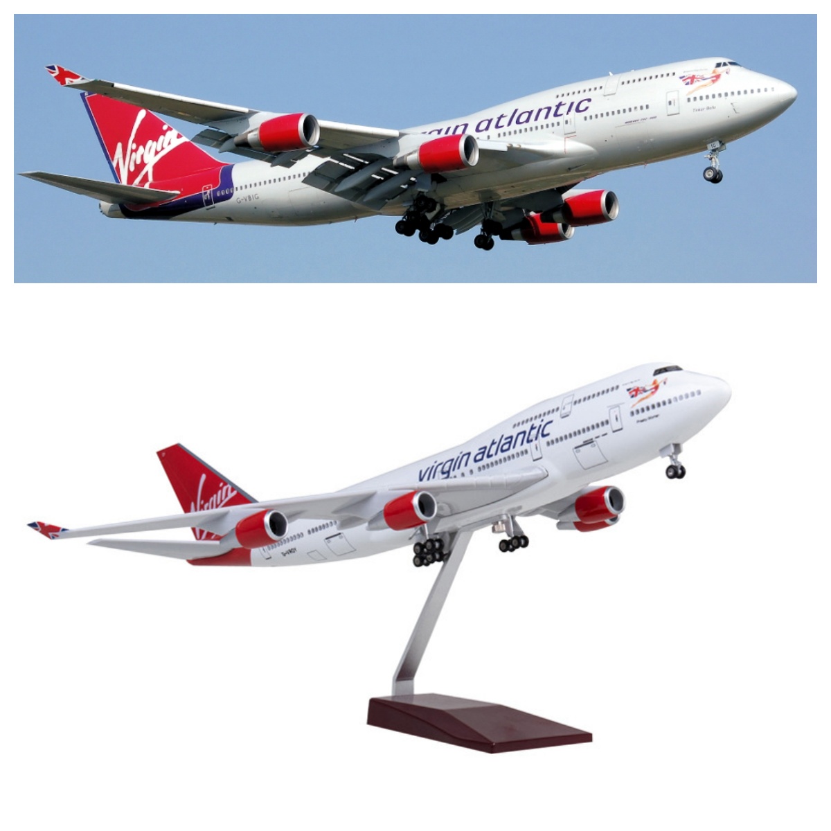 47cm Virgin Atlantic B747 Uçak - Model Airplane Plastic incelemesi ve fiyatı